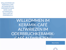 Tablet Screenshot of keramik-cafe-altwriezen.de